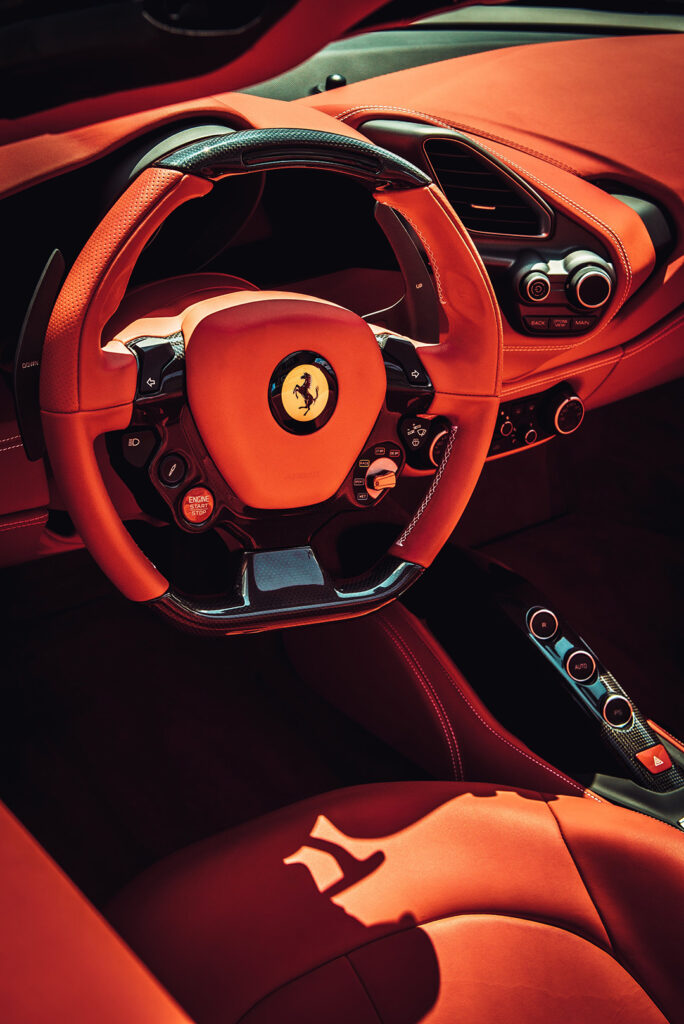 ferrari-488-2 A black Ferrari with a Yellow Ferrari badge